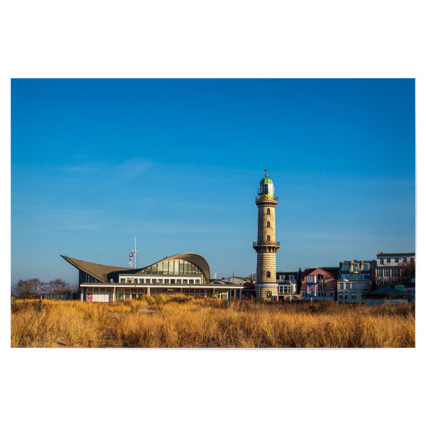 Poster "Dünengras, Leuchtturm, Teepott" artboxONE - Natur,Reise,Architektur,Reise / Strand und Meer