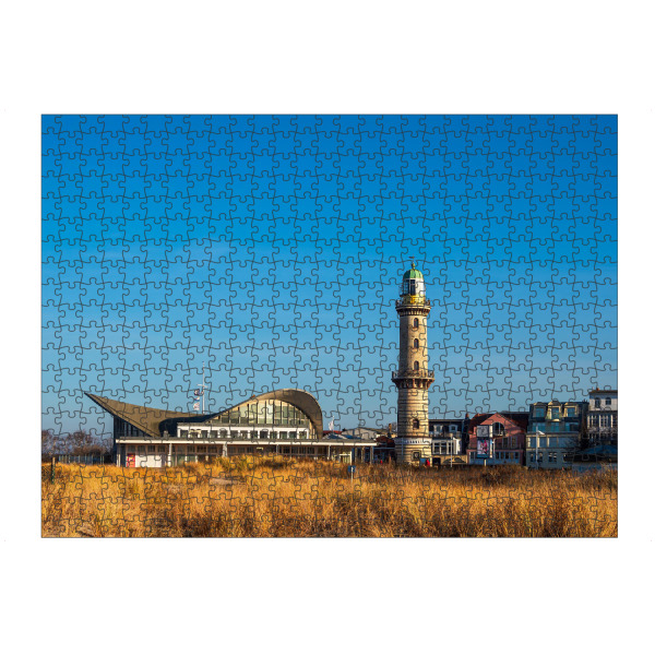 Puzzle Ravensburger "Dünengras, Leuchtturm, Teepott" artboxONE - Natur,Reise,Architektur,Reise / Strand und Meer