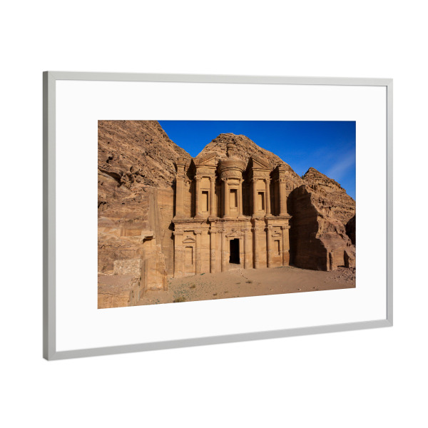 Poster mit Rahmen Silber "Der Tempel Ad Deir" artboxONE - Architektur,Reise / Länder