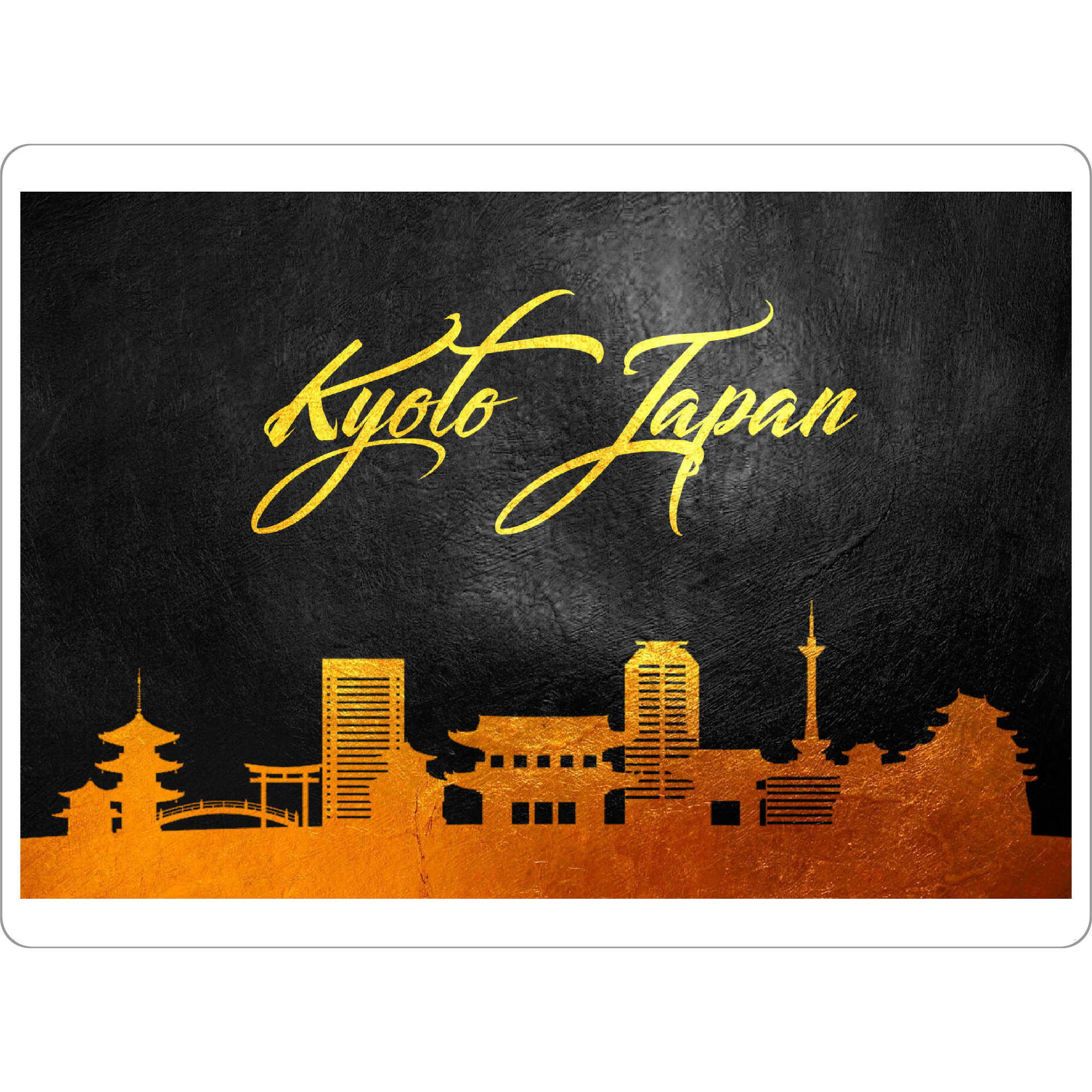 Tischset "Kyoto Japan Gold Skyline" artboxONE - Städte - Gold,Skyline,Kyoto,Japan,City,Stadt - Bild gold