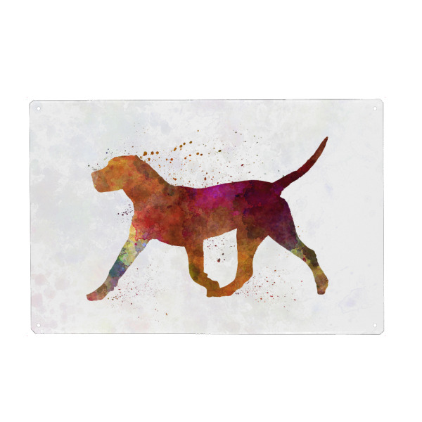 Metall Poster "Dogo Canario in watercolor" artboxONE - Tiere,Abstrakt