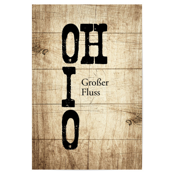 Poster "Ohio Schild" artboxONE - Typografie,Reise,Reise / Länder