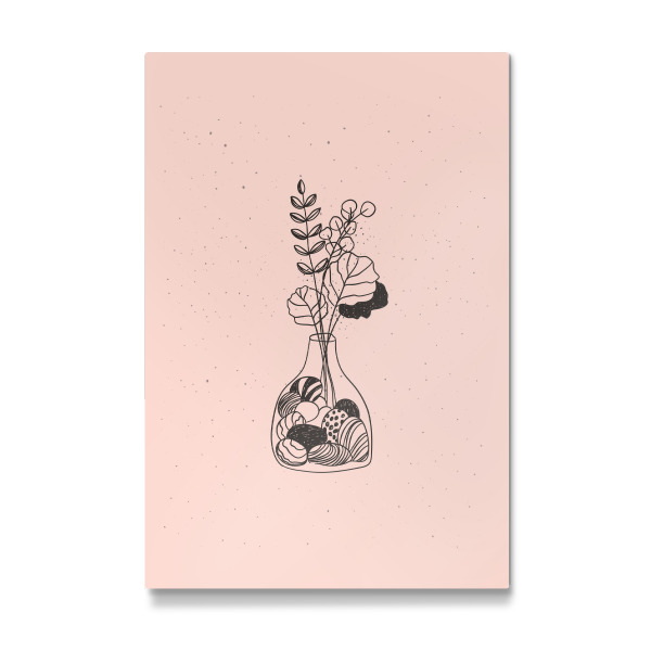 Galerie-Print "Floral art style vase pink" 30x20 cm artboxONE