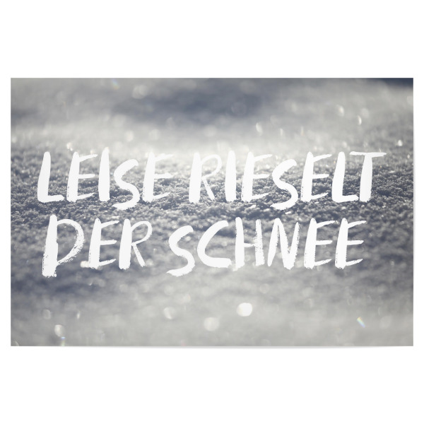 Poster 30x20 cm "Leise rieselt der Schnee" artboxONE - Typografie,Natur,Abstrakt,Weihnachten