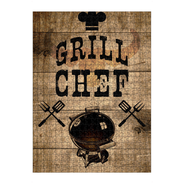 Puzzle Ravensburger "Grill Chef Board" artboxONE - Typografie,Essen & Trinken,Für Papa,Männer
