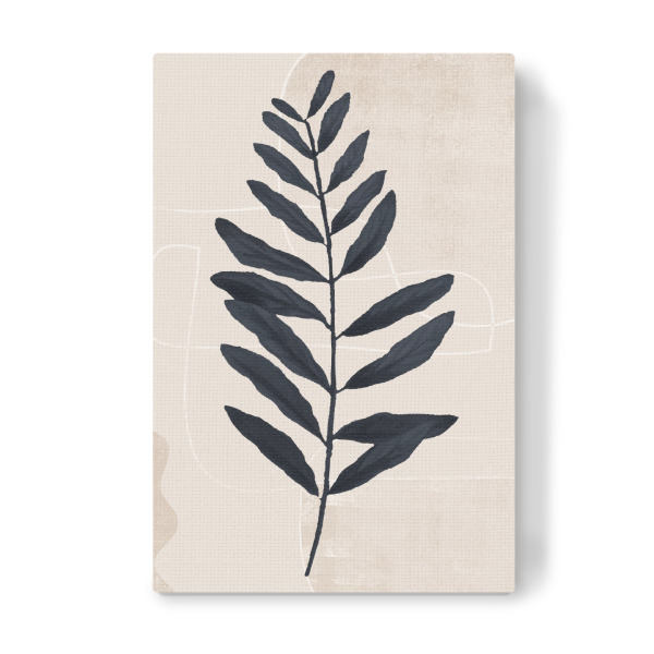 Leinwandbild "Leaf Tropical Blue" artboxONE - Floral,Abstrakt - Abstract,Geometric,Flower,Shape,Modern,New,Square,Clean,Minimal,Leaf,Blatt,Abstrakt