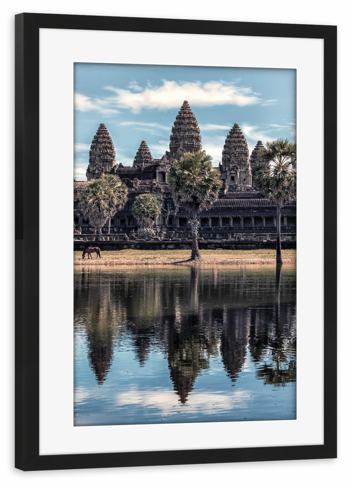 Poster mit Rahmen schwarz "Angkor Reflection" artboxONE - Städte,Reise,Architektur,Reise / Strand und Meer,Reise / Länder