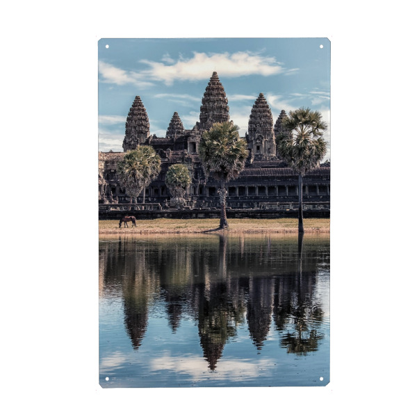 Holzbild "Angkor Reflection" artboxONE - Städte,Reise,Architektur,Reise / Strand und Meer,Reise / Länder
