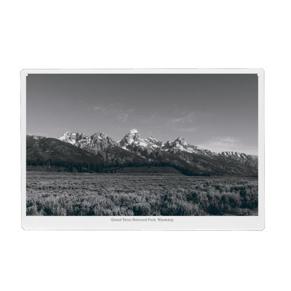 Holzbild "The Grand Tetons" artboxONE - Reise,Schwarzweiß,Reise / Länder