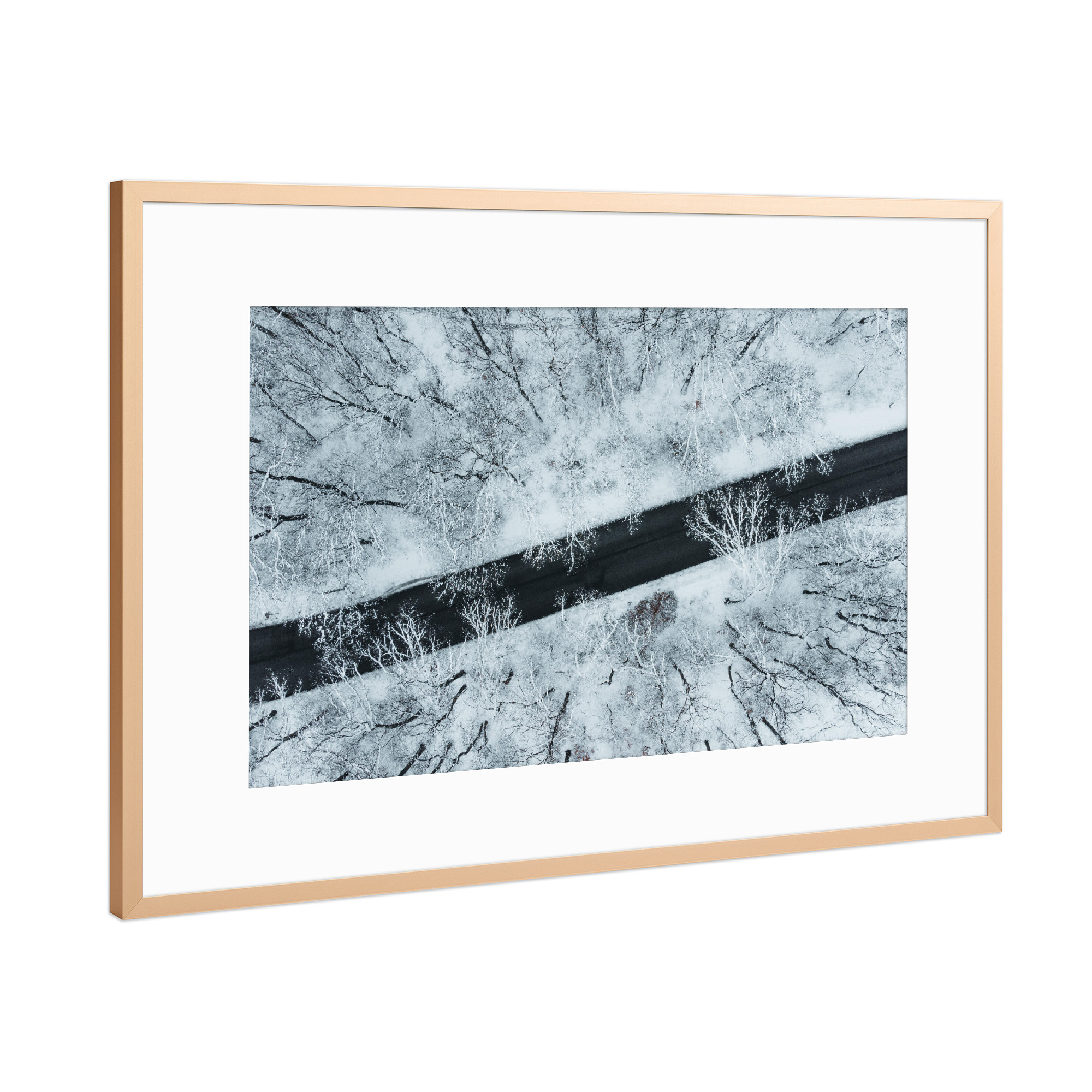 Poster mit Rahmen Kupfer "Kaltes Land" artboxONE - Natur,Reise