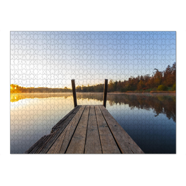 Puzzle Ravensburger "Schöner Sonnenaufgang mit Pier" artboxONE - Natur,Reise
