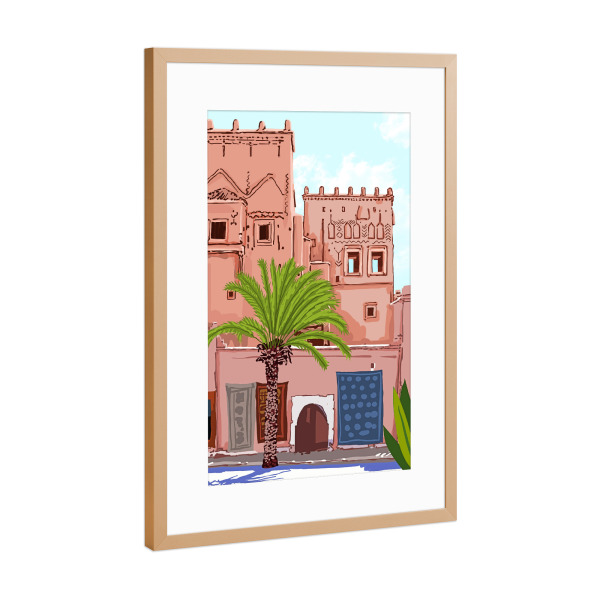 Poster mit Rahmen Kupfer "Life in Morocco" artboxONE - Reise,Architektur