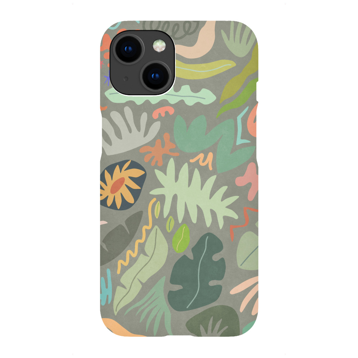 "Forest Green Botanical Shapes"für iPhone - Premium-Case Handyhülle artboxONE