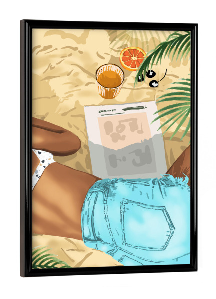 Poster mit schwarzem Rahmen "Keep Palm & Carry On Wall Art" artboxONE - Menschen,Fashion