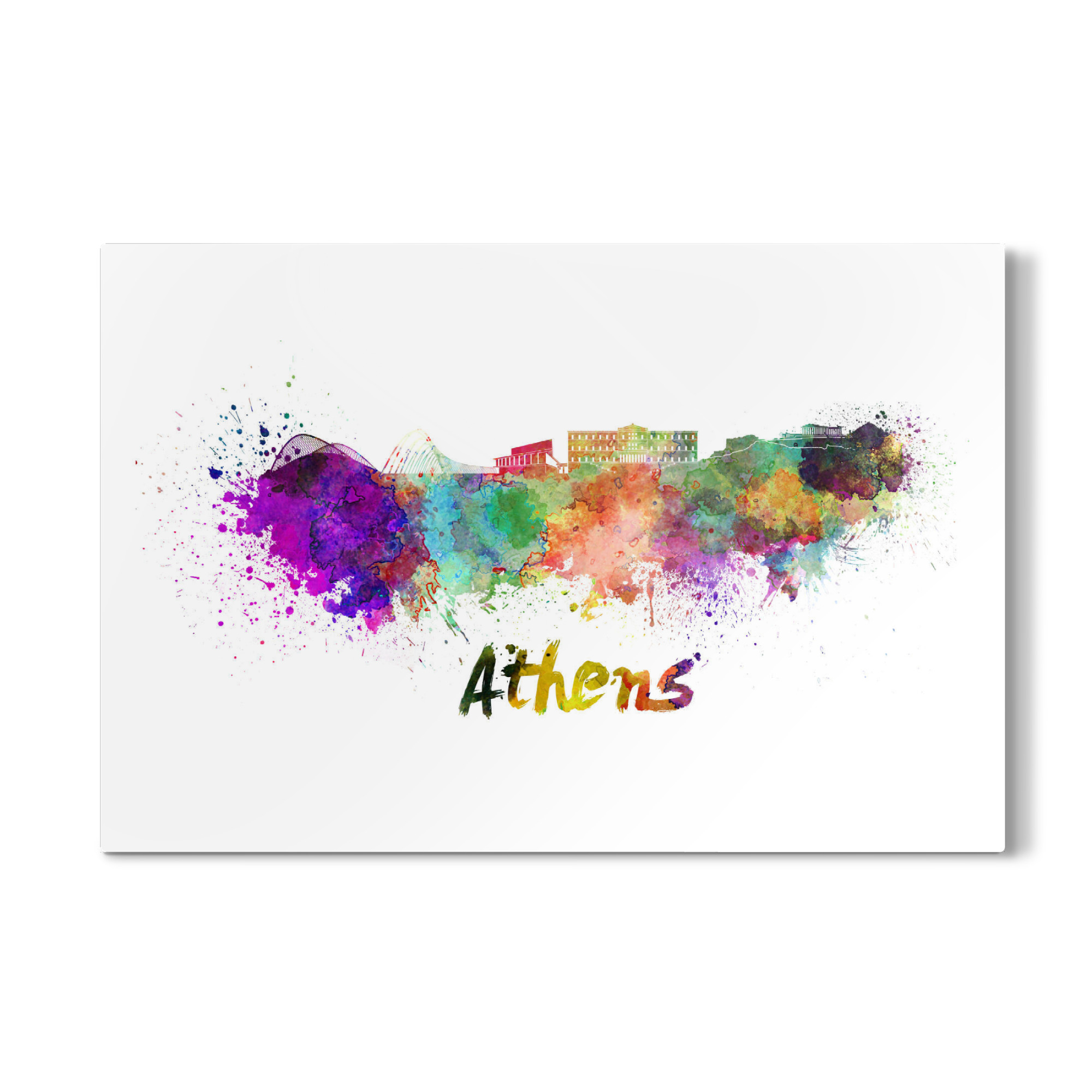 Galerie-Print "ATHENS Skyline in watercolor-b" 75x50 cm artboxONE