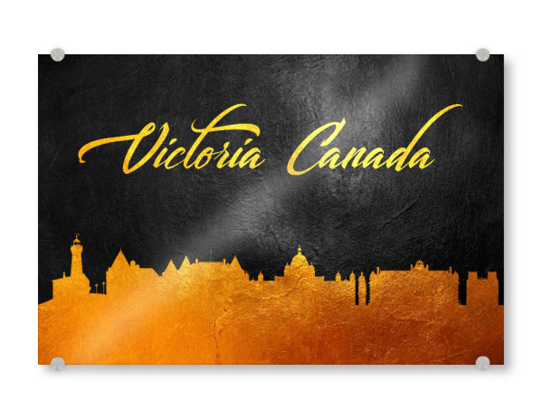 Acrylglasbild "Victoria Canada Gold Skyline" artboxONE - Städte - Victoria,Canada,Gold,Skyline,City,Stadt,Kanada