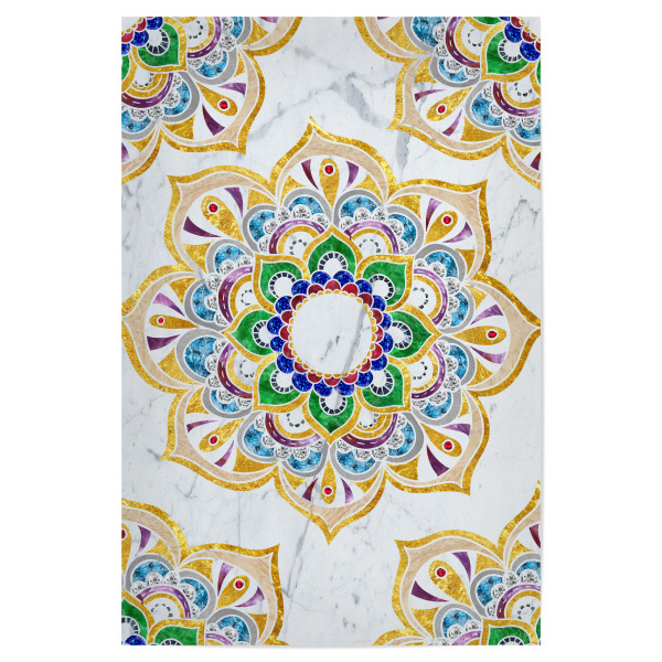 Poster 30x20 cm "Mandala fancy stones" artboxONE - Natur,Abstrakt - Mandala,Vector,Yoga,Boho,Fancy,Arabic,Abstract,Nature,Gold,Stone,Precious