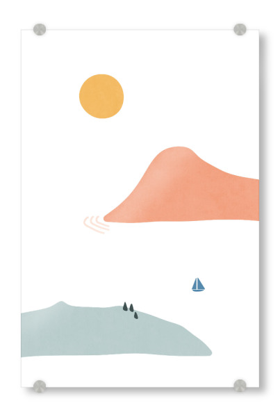 Acrylglasbild "Meeres- und Inselformen" artboxONE - Natur,Abstrakt