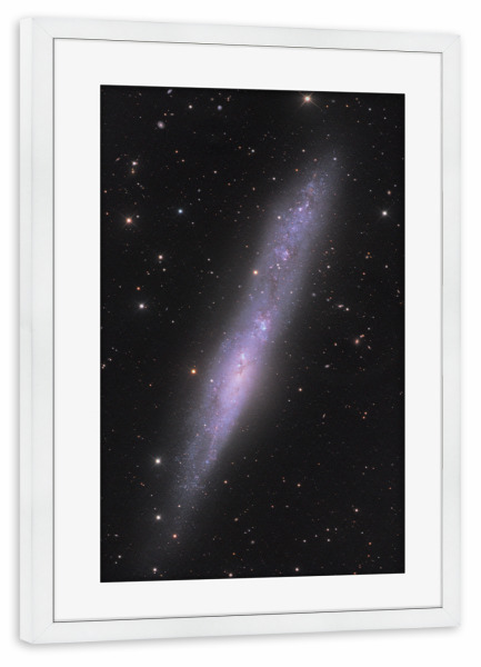 Poster mit Rahmen weiß "Balken-Spiralgalaxie" artboxONE - Galaxy