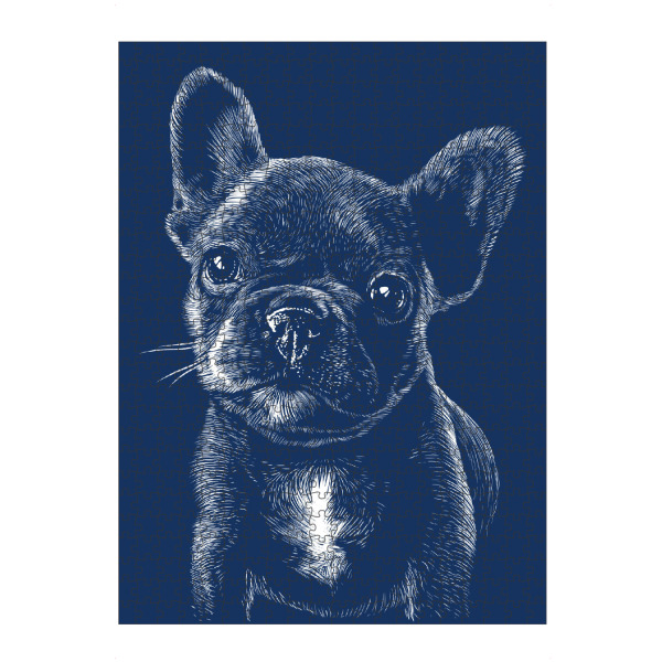 Puzzle Ravensburger "Pug in the shadow" artboxONE - Tiere - Dog,Puppy,Pug,Pet,Hund,Cute,Süß,Animal,Tier - Bild dog