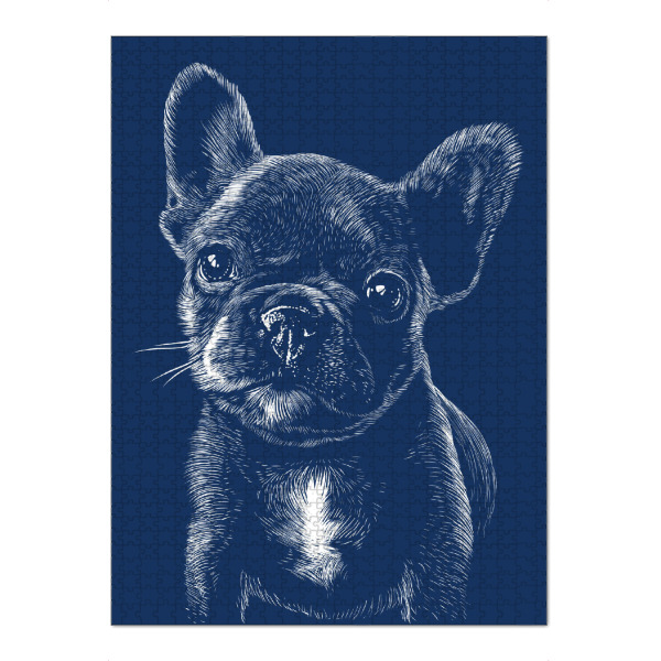 Puzzle Ravensburger "Pug in the shadow" artboxONE - Tiere - Dog,Puppy,Pug,Pet,Hund,Cute,Süß,Animal,Tier - Bild dog