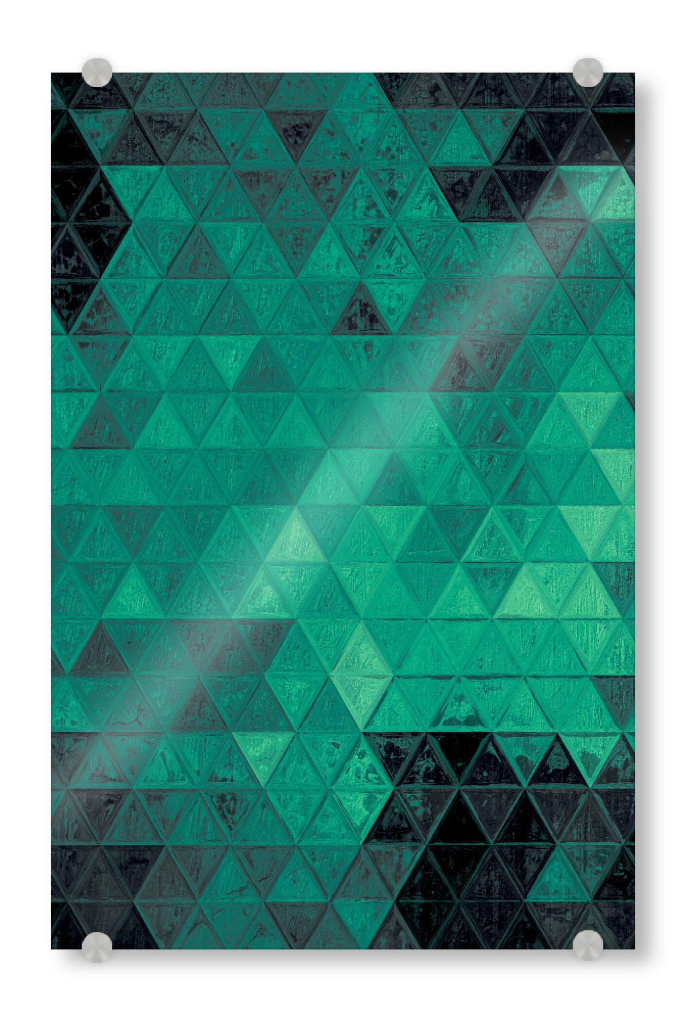 Acrylglasbild "Mosaic green black" artboxONE - Abstrakt,Geometrie