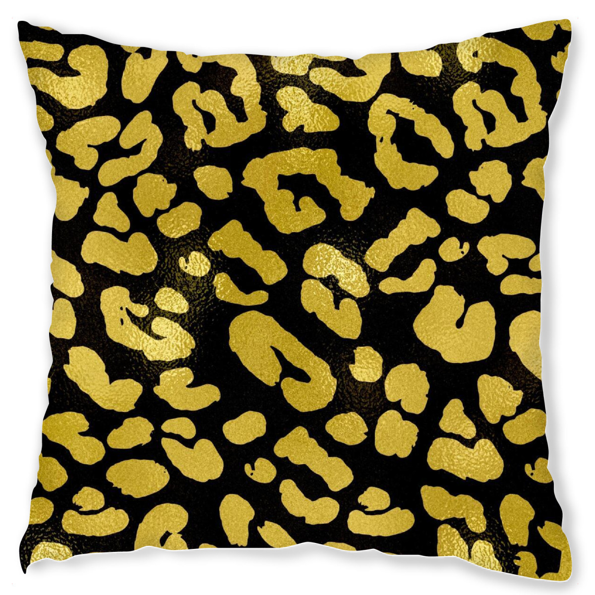 Design-Kissen "Yellow Black Leopard Pattern" artboxONE - Abstrakt,Geometrie,Fashion,Festivals,Lustig