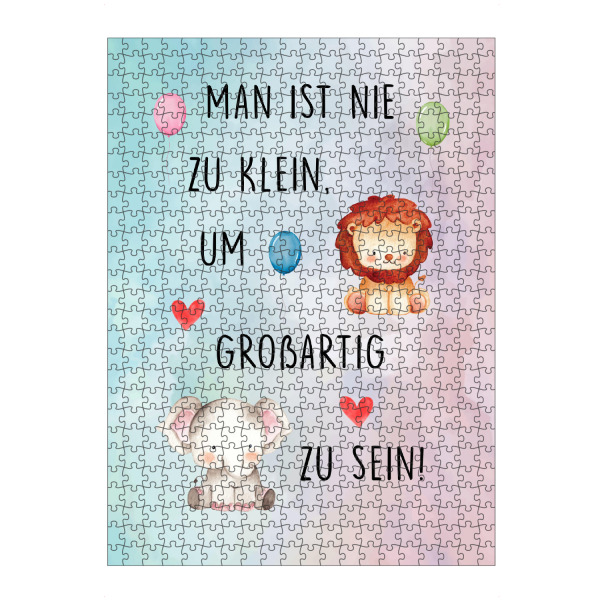 Puzzle Ravensburger "Man ist nie zu klein" artboxONE - Typografie,Für Kinder,Tiere,Comic