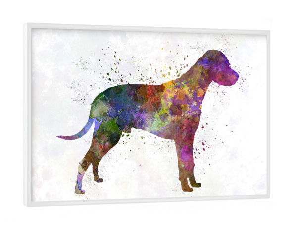 Poster mit weißem Rahmen "Dalmatian in watercolor" artboxONE - Tiere,Abstrakt