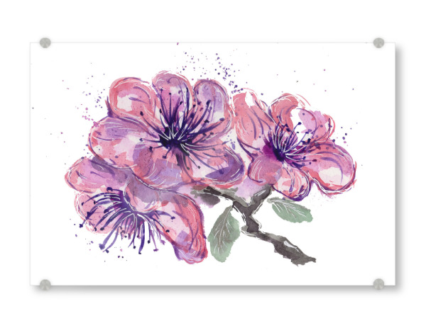 Acrylglasbild "Hibiskus in Pink" artboxONE - Natur,Floral