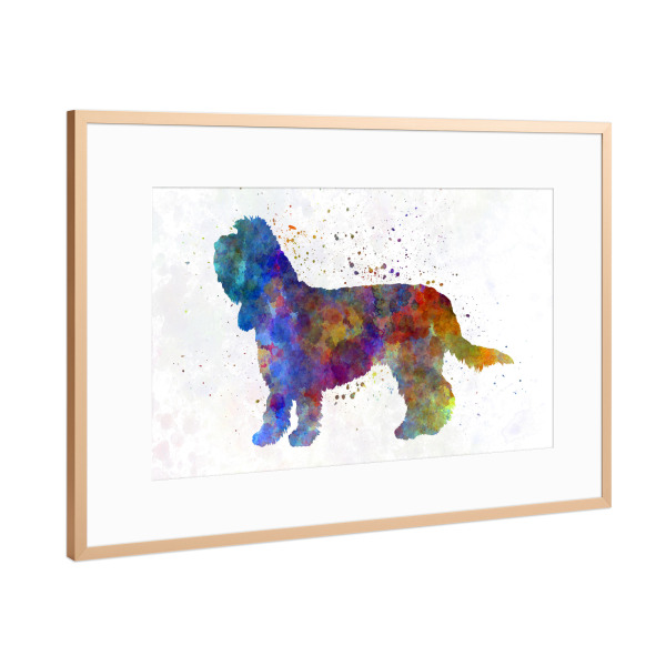 Poster mit Rahmen Kupfer "Grand Basset Griffon Vendeen" artboxONE - Tiere,Abstrakt