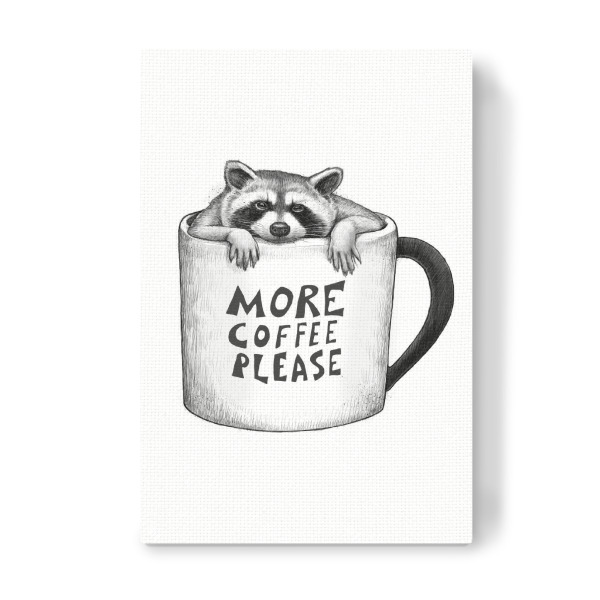 Leinwandbild "More coffee please" artboxONE - Tiere,Essen & Trinken