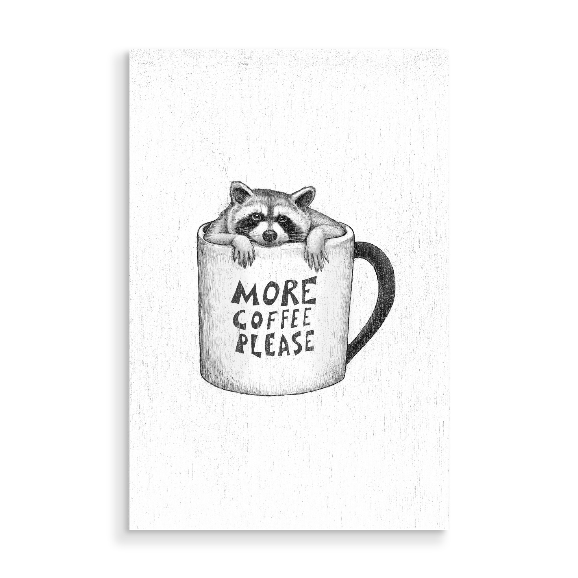 Holzbild "More coffee please" artboxONE - Tiere,Essen & Trinken