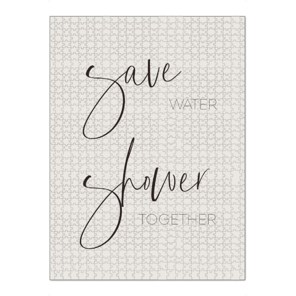 Puzzle Ravensburger "Spart Wasser - duscht zusammen" artboxONE - Typografie,Liebe,Lustig