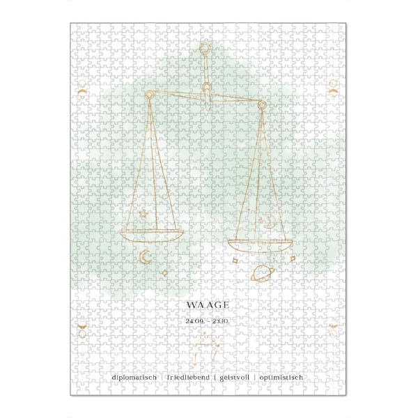 Puzzle Ravensburger "Waage Sternzeichen" artboxONE - Abstrakt,Fiktion,Galaxy