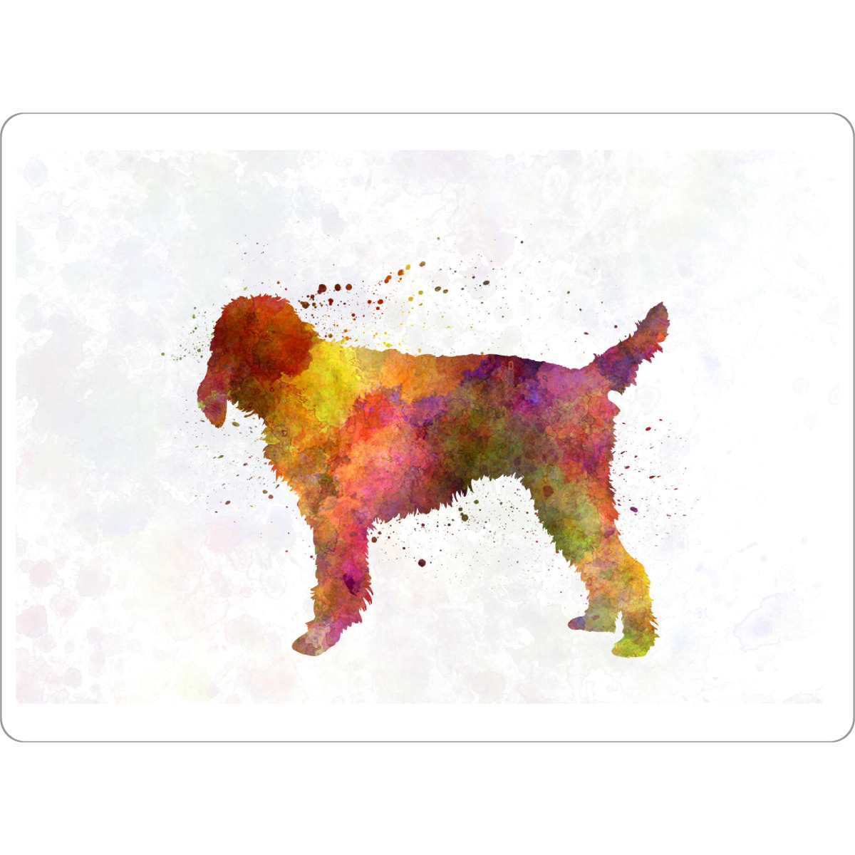 Tischset "Medium Griffon Vendeen dog" artboxONE - Tiere,Abstrakt - Dog,Pet,Animal,Mammal,Watercolor,Illustration,Abstract,Abstrakt,Hund,Bunt,Colorful