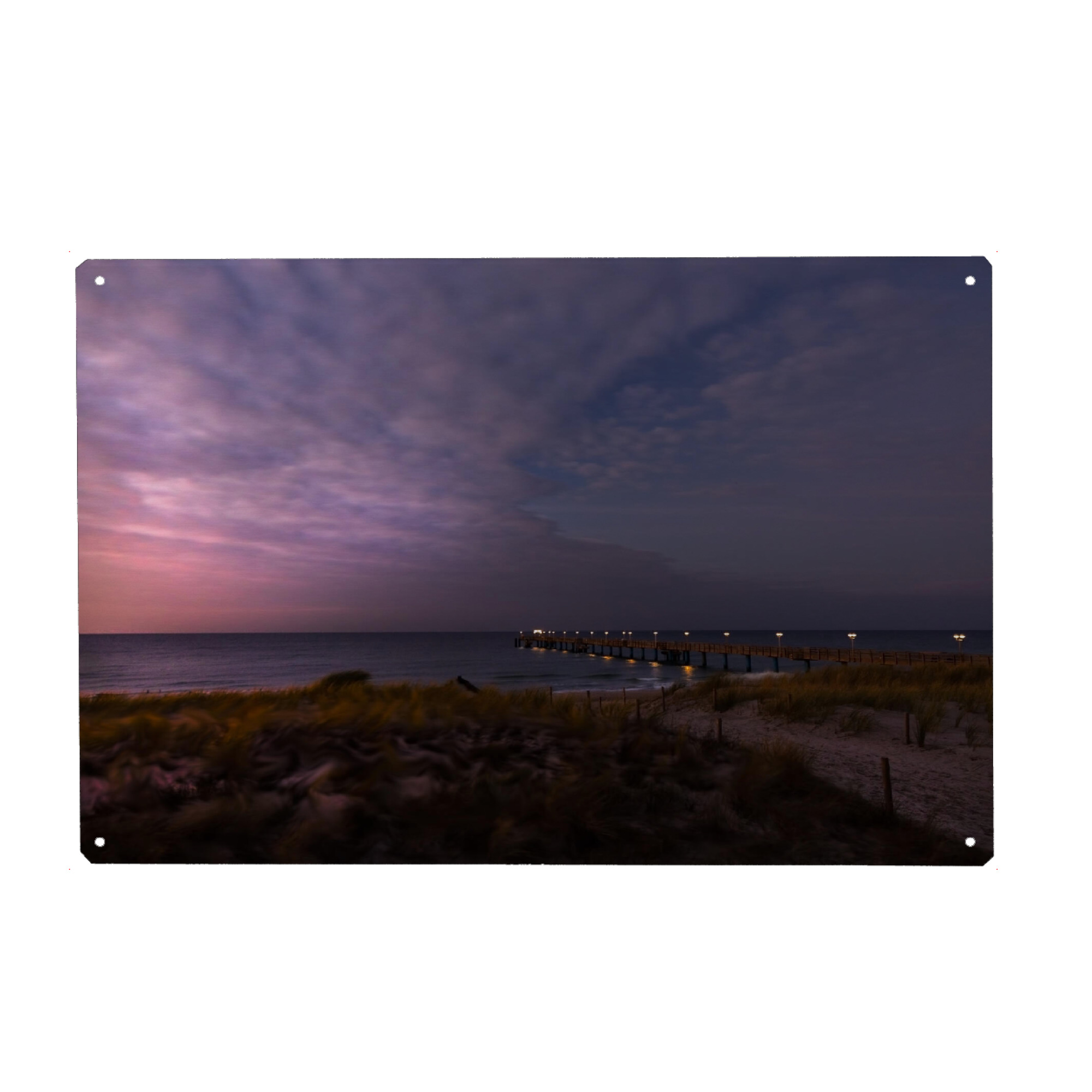 Holzbild "Brücke ins Meer" artboxONE - Natur,Reise,Reise / Strand und Meer