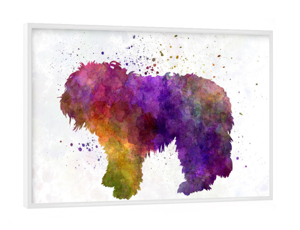 Poster mit weißem Rahmen "South Russian Shepherd Dog" artboxONE - Tiere,Abstrakt