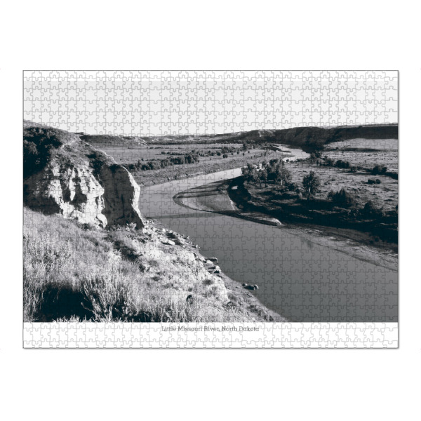 Puzzle Ravensburger "Little Missouri River North Dakota" artboxONE - Natur,Reise,Schwarzweiß,Reise / Länder