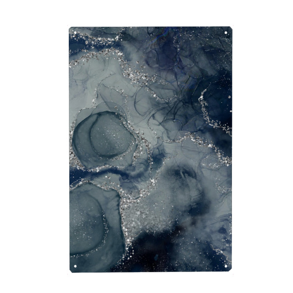 Holzbild "Navy Blue Pattern" artboxONE - Abstrakt,Geometrie,Fashion,Festivals,Galaxy