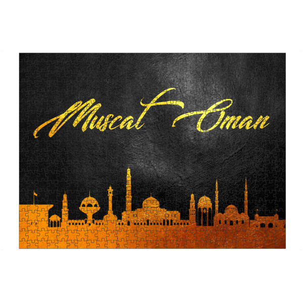 artboxONE Puzzle "Muscat Oman Gold Skyline" artboxONE - Städte - Gold,Skyline,Muscat,Oman,City,Stadt - Bild gold