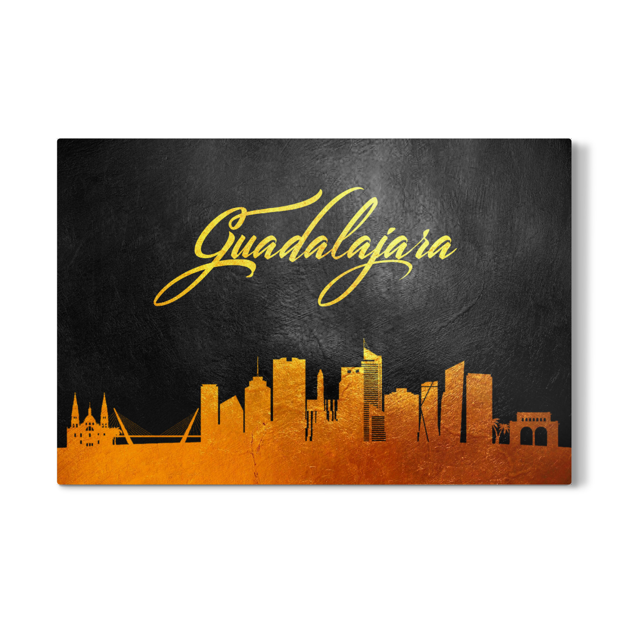 Galerie-Print "Guadalajara Mexico Gold Skyline" 75x50 cm artboxONE