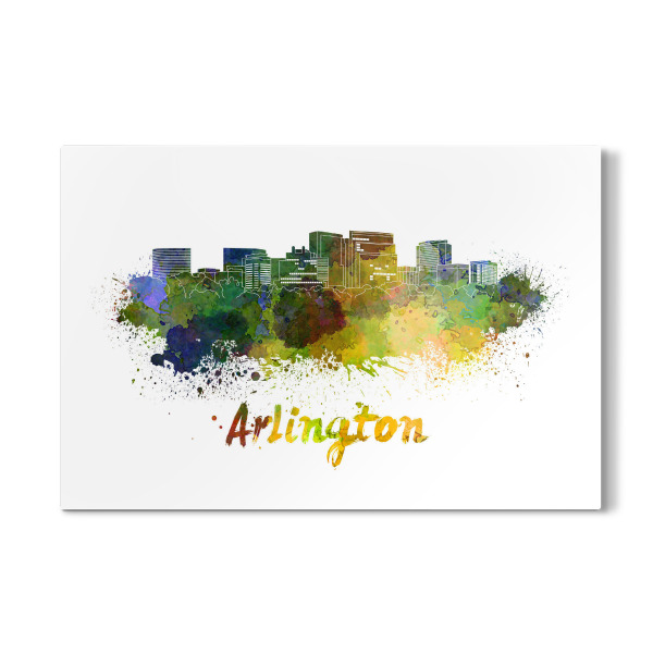 Galerie-Print "ARLINGTON Skyline in watercolor-b" 30x20 cm artboxONE