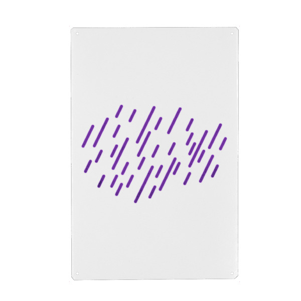 Metall Poster "Purple Rain" artboxONE - Abstrakt,Musik - Purple,Rain,1980s,Minimalism,Minimal,Minimalist,Purple rain,Music - Blechschild