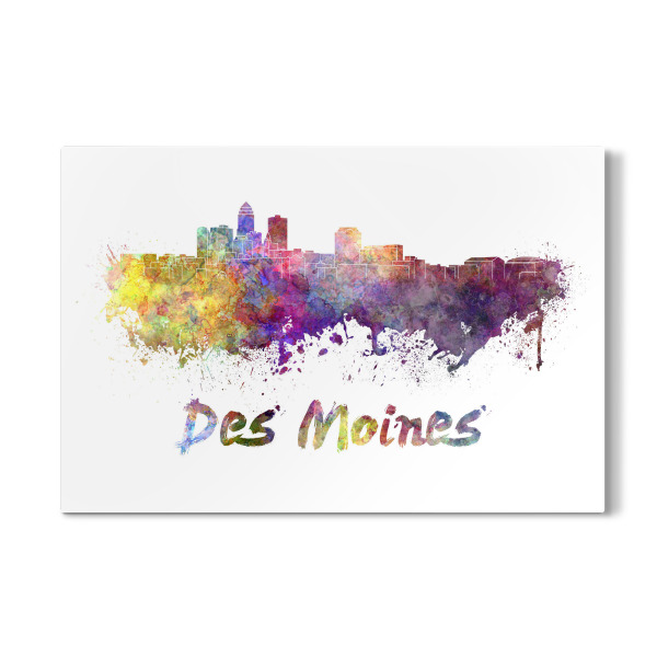 Galerie-Print "DES MOINES skyline in watercolor" 30x20 cm artboxONE