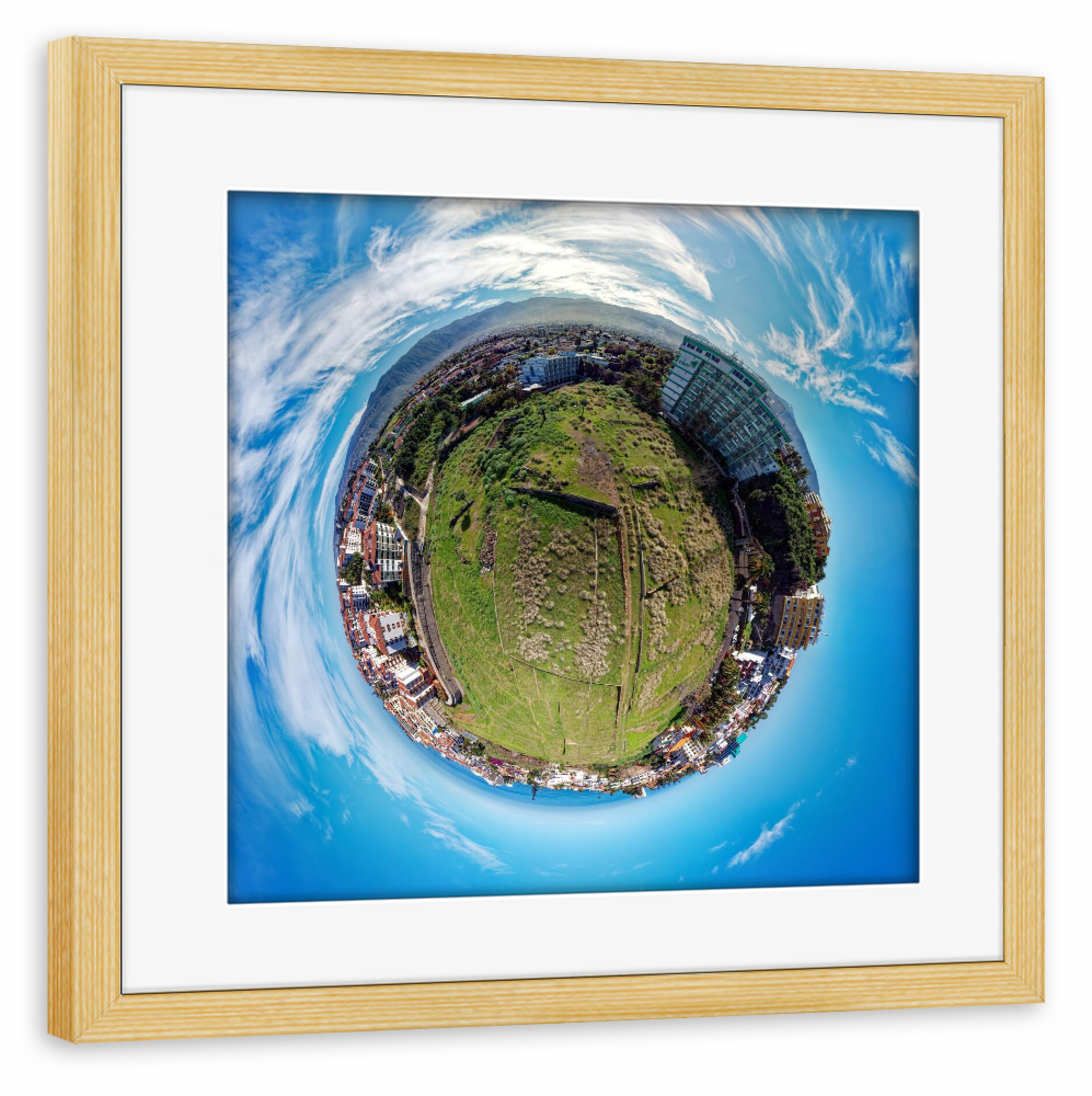 Poster mit Rahmen kiefer "Teneriffa- Barranco Martiánez;low" artboxONE - Städte,Natur,Reise,Architektur,Reise / Strand und Meer