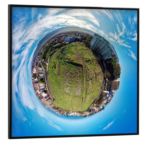 Poster mit schwarzem Rahmen 30x30 cm "Teneriffa- Barranco Martiánez;low" artboxONE - Städte,Natur,Reise,Architektur,Reise / Strand und Meer