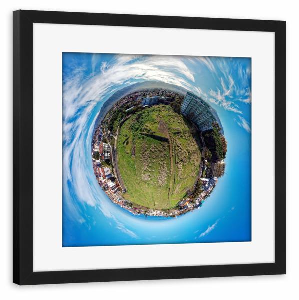 Poster mit Rahmen schwarz "Teneriffa- Barranco Martiánez;low" artboxONE - Städte,Natur,Reise,Architektur,Reise / Strand und Meer