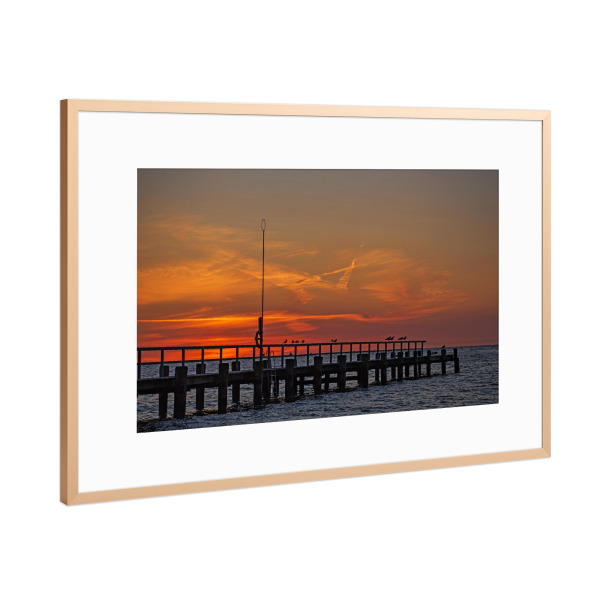 Poster mit Rahmen Kupfer "Wenn der Tag an der Ostsee erwacht" artboxONE - Natur,Reise,Reise / Strand und Meer,Reise / Länder