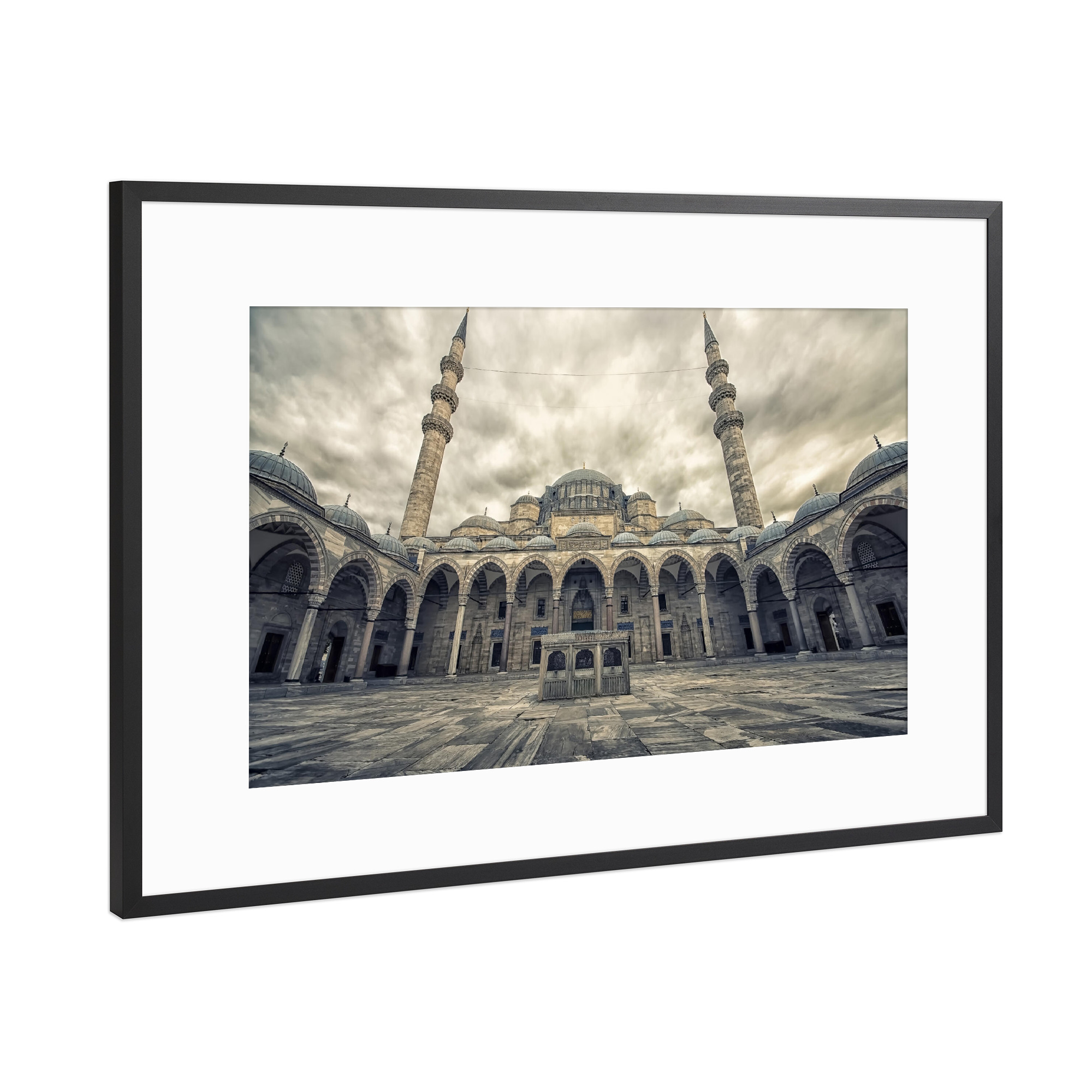 Poster mit Rahmen Schwarz (Metallic) "Sultan Ahmed Mosque" artboxONE - Städte,Reise,Architektur,Reise / Länder,Städte / Istanbul